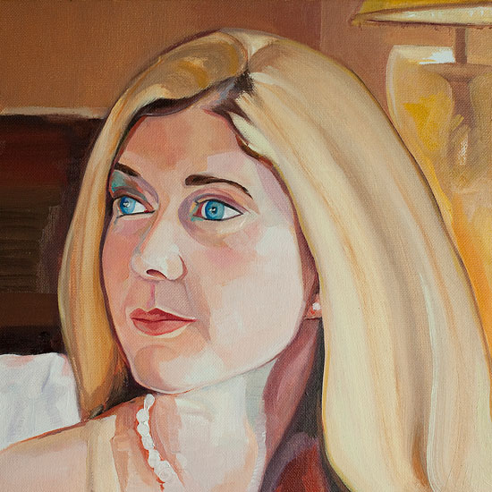 Portrait of blond young woman